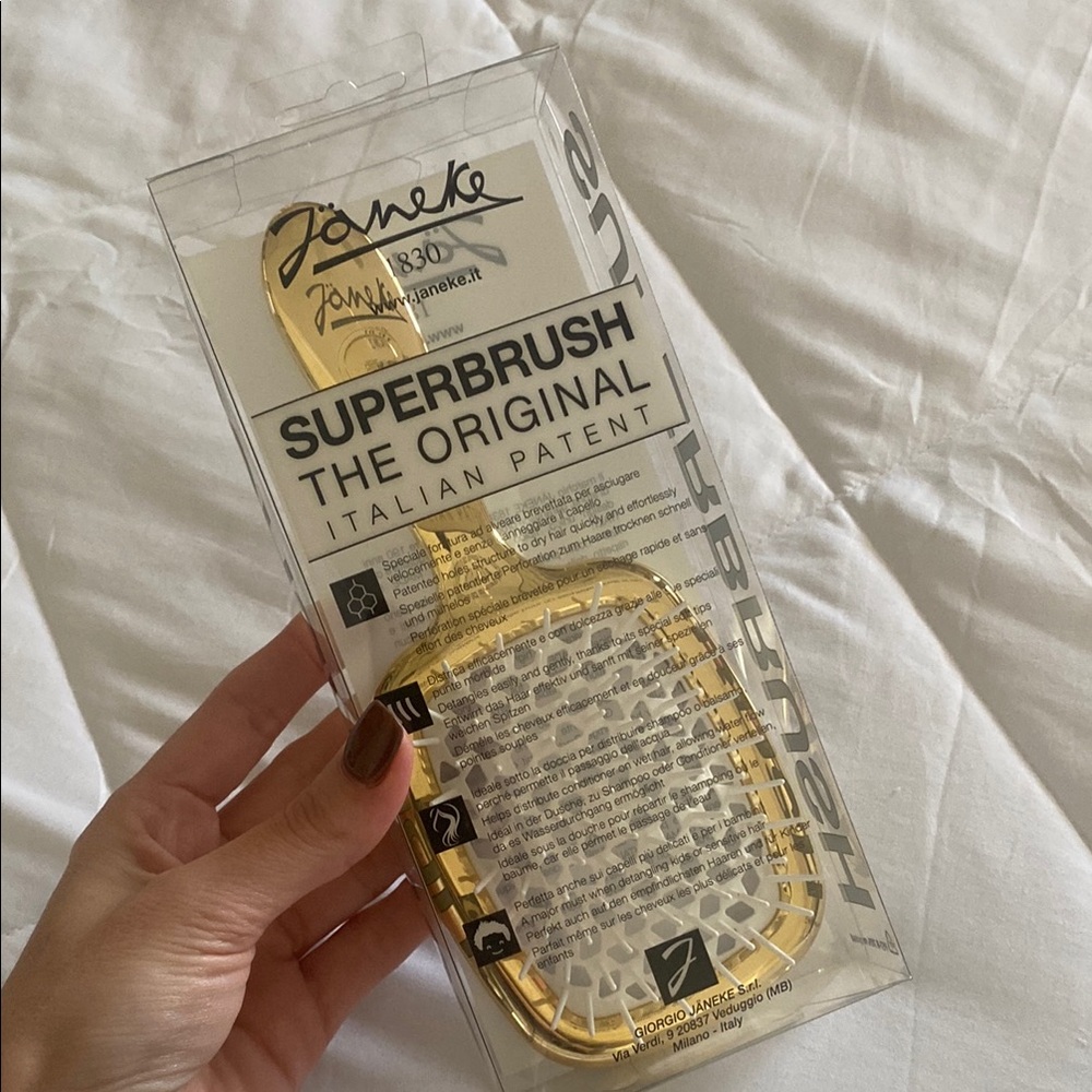 Janeke Superbrush Gold Hairbrush